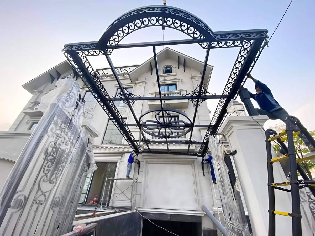 Mái kính CNC đơn giản đẹp