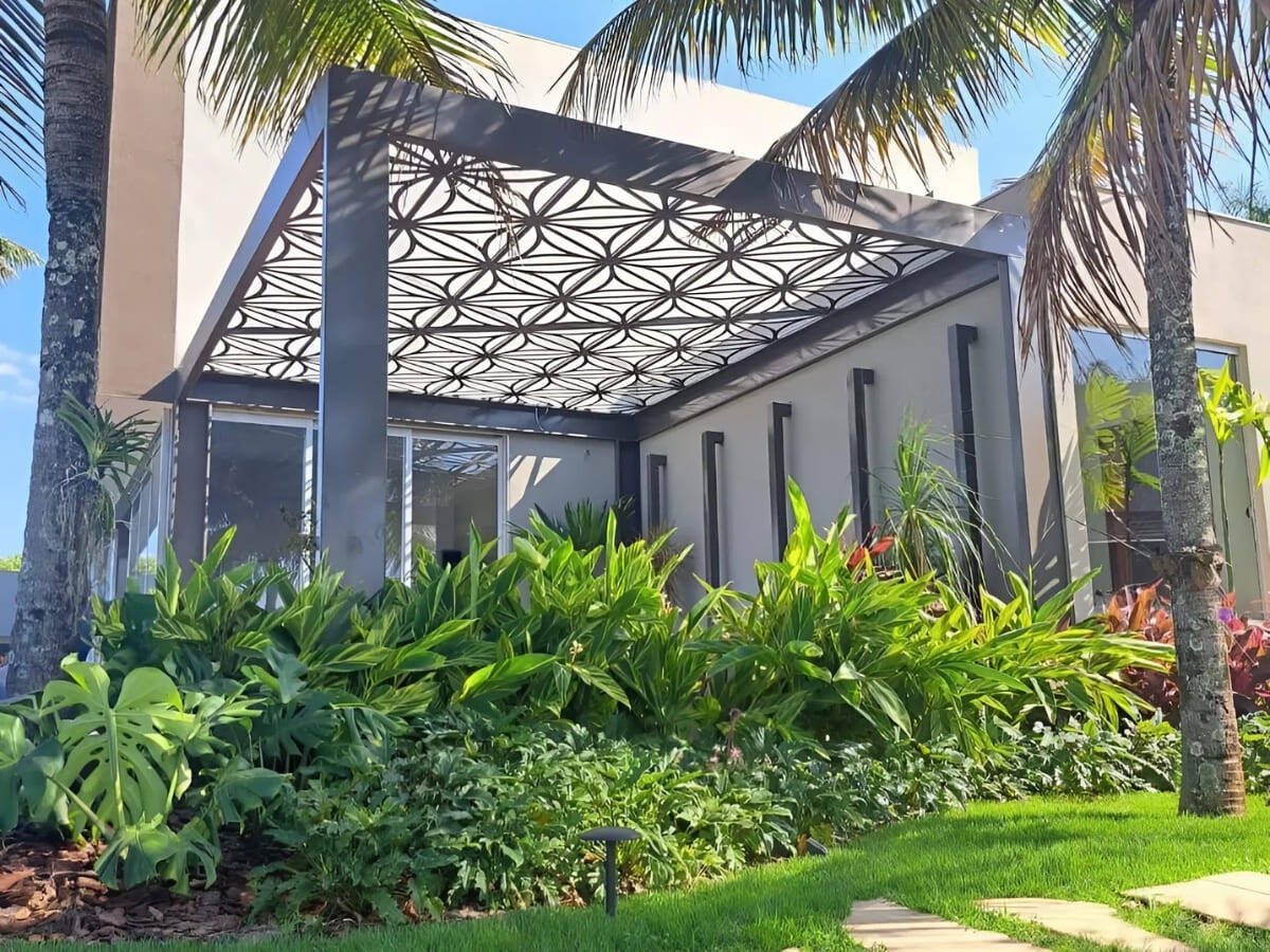 Mẫu mái kính CNC hiện đại đẹp