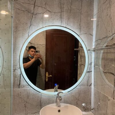 Gương tròn LED sáng tạo cho nhà tắm-Chiếu sáng đa chiều